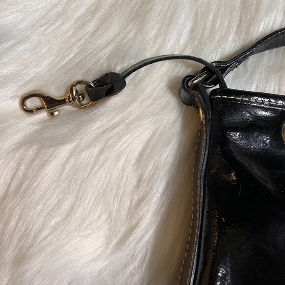 Dooney & Bourke Small Black Patent Leather Bag #H-6 - Picture 6 of 7
